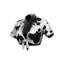 PUBG Skin Cow Print Twisty Top Black