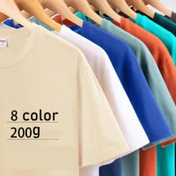 Free Print Logo Team Crew Neck T-Shirt Classic Fit Man & Woman 100% Cotton Multiple Color DIY T-Shirt